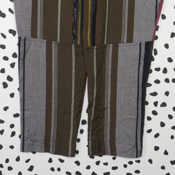 Apiece Apart Striped Boho Cropped Floris Casual Pants - Picture 7 of 11